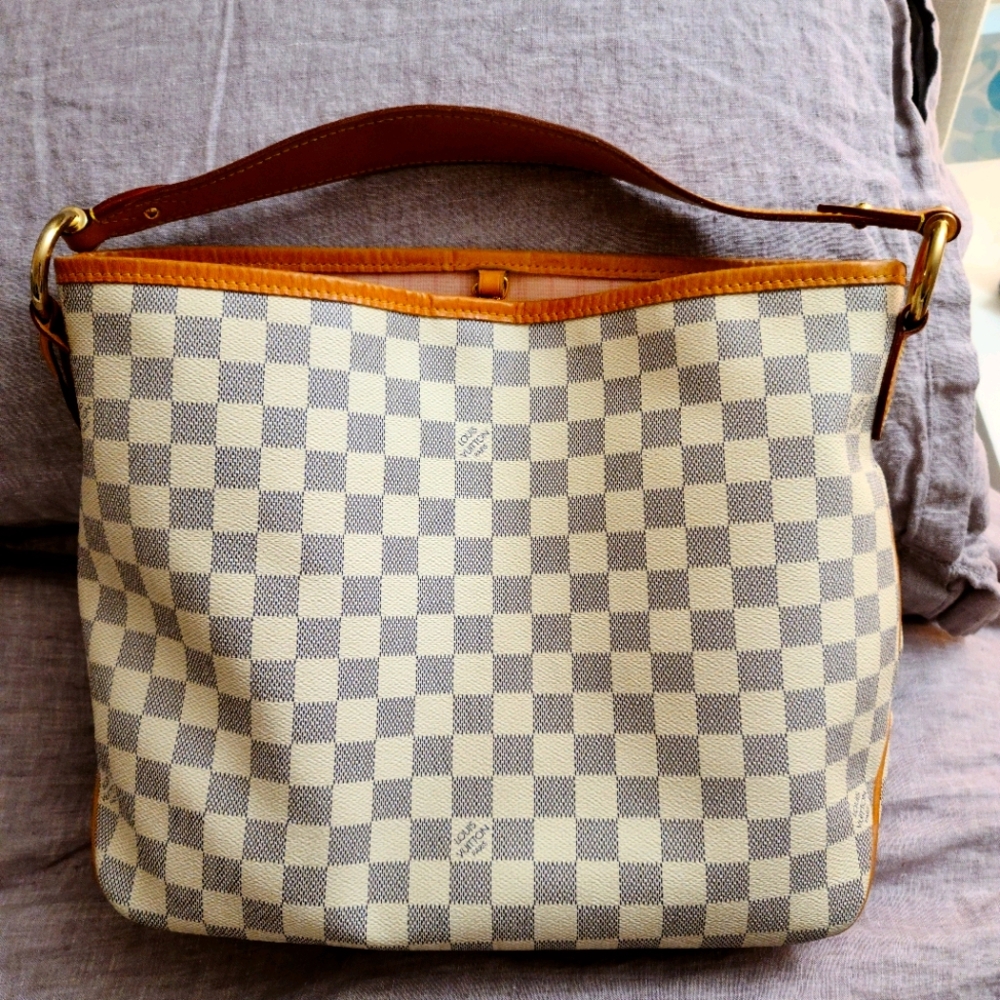 Louis Vuitton Damier Azur Delightful PM Pink